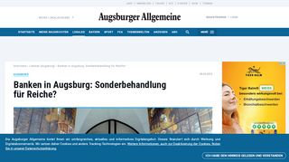 
                            10. Augsburg: Banken in Augsburg: Sonderbehandlung für Reiche ...