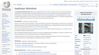 
                            10. Augsburger Aktienbank – Wikipedia