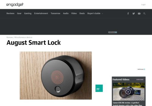 
                            12. August Smart Lock review - Engadget