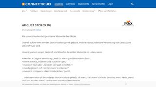 
                            12. August Storck | Arbeitgeber - Karriere - Profil - Connecticum