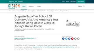 
                            10. Auguste Escoffier School Of Culinary Arts And America's Test ...