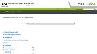 
                            6. Aula Virtual: Ciencias Básicas e Ingeniería - Virtu@mi - UAM