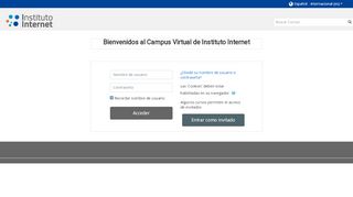 
                            13. Aula Virtual: Login to the site - Instituto Internet Online