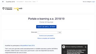 
                            4. AulaWeb 2018/19 - Università degli studi di Genova