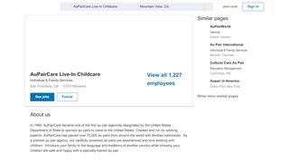 
                            8. AuPairCare Live-In Childcare | LinkedIn