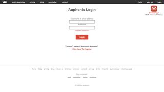 
                            1. Auphonic Login