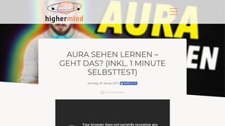 
                            2. Aura sehen lernen – Geht das? (inkl. 1 Minute Selbsttest) › HigherMind