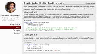 
                            6. Aurelia Authentication: Multiple shells. - Matthew James Davis