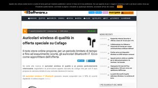 
                            12. Auricolari wireless di qualità in offerta speciale su Cafago - IlSoftware.it
