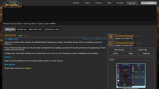 
                            5. Aurora : Graphic UI Mods : World of Warcraft AddOns - WoWInterface