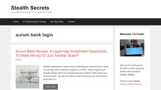 
                            6. aurum bank login | | Stealth Secrets