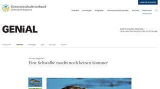 
                            11. Aus den Regionen Eine Schwalbe macht noch keinen Sommer