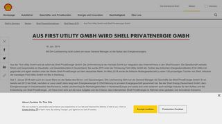 
                            9. Aus First Utility GmbH wird Shell Privatenergie GmbH | Shell Germany