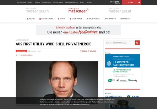 
                            12. Aus First Utility wird Shell Privatenergie - energate messenger+