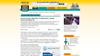 
                            8. Aus für den Sat.1 Web Stick: ProSiebenSat.1 stampft Surfstick ... - Teltarif