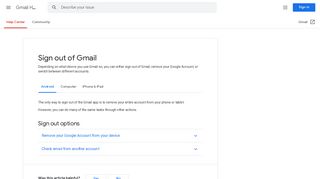 
                            1. Aus Gmail abmelden - Android-Gerät - Gmail-Hilfe - Google Support