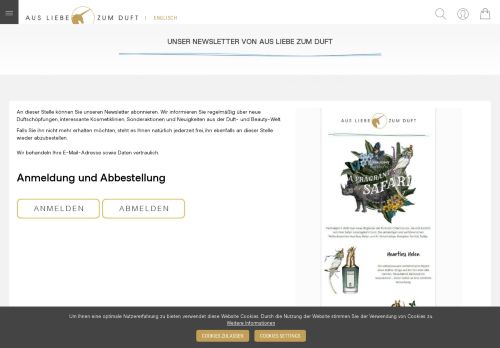 
                            9. Aus Liebe zum Duft® - Newsletter-Abonnement