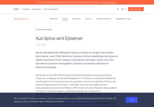 
                            3. Aus Optivo wird Episerver