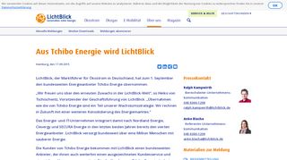 
                            8. Aus Tchibo Energie wird LichtBlick - LichtBlick