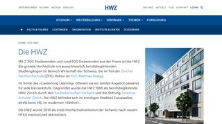 
                            9. Aus- und Weiterbildung an der HWZ, direkt beim HB Zürich.