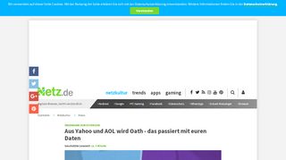 
                            2. Aus Yahoo und AOL wird Oath - das passiert mit euren Daten