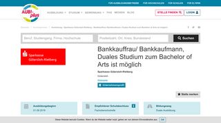 
                            12. Ausbildung Bankkaufmann Sparkasse Gütersloh-Rietberg - AUBI-plus