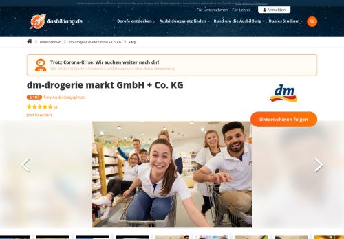 
                            10. Ausbildung dm - dm-drogerie markt GmbH + Co. KG im Interview