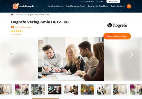 
                            12. Ausbildung Hogrefe Verlag GmbH & Co. KG - freie Ausbildungsplätze
