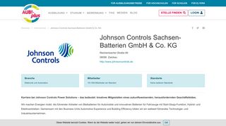 
                            6. Ausbildung - Johnson Controls Sachsen-Batterien - AUBI-plus