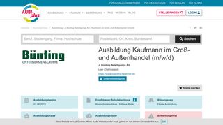 
                            8. Ausbildung Kaufmann im Groß- und Außenhandel J. Bünting ...