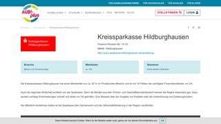 
                            12. Ausbildung - Kreissparkasse Hildburghausen - AUBI-plus