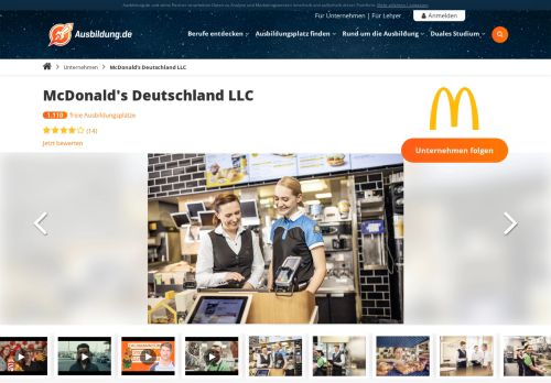 
                            13. Ausbildung McDonalds - freie Ausbildungsplätze - Ausbildung.de