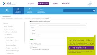 
                            4. Ausbildung - MY XELOS Kundenportal - XELOS Support Portal