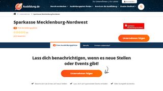 
                            7. Ausbildung Sparkasse Mecklenburg-Nordwest - freie Ausbildungsplätze