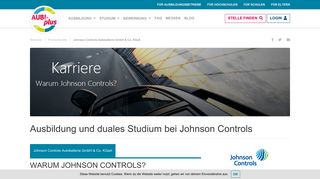 
                            5. Ausbildung und duales Studium bei Johnson Controls - AUBI-plus