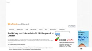 
                            11. Ausbildung zum Erzieher beim DRK Bildungswerk in Dresden