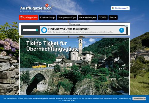 
                            7. Ausflugsziele.ch ® | Ticino Ticket für Übernachtungsgäste