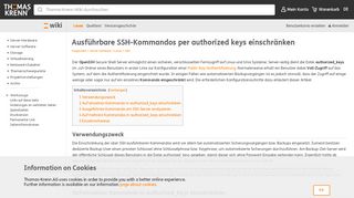 
                            6. Ausführbare SSH-Kommandos per authorized keys einschränken ...
