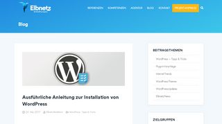 
                            2. Ausführliche Anleitung zur Installation von WordPress · Elbnetz-Blog