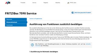 
                            4. Ausführung von Funktionen zusätzlich bestätigen | FRITZ!Box 7590 ...