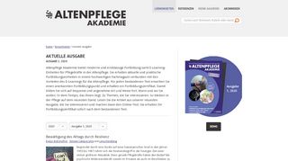 
                            3. Ausgabe 1, 2019 - Altenpflege Fachartikel - Altenpflege Akademie
