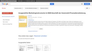 
                            12. Ausgewählte Marketinginstrumente im B2B-Geschäft der ...