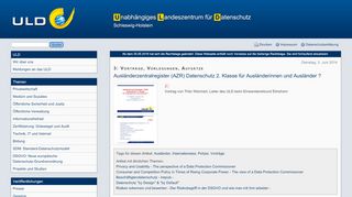 
                            12. Ausländerzentralregister (AZR) Datenschutz 2. Klasse für ... - ULD