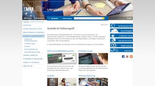 
                            8. Ausleihe & Onlinezugriff - Universitätsbibliothek der LMU - LMU ...