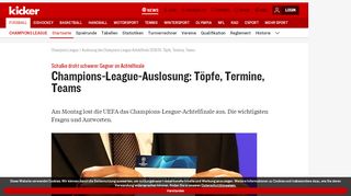 
                            13. Auslosung des Champions-League-Achtelfinals 2018/19: Töpfe ...