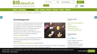 
                            5. Ausnahmegesuche - Bioaktuell.ch