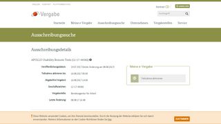 
                            9. Ausschreibungsdetails - e-Vergabe, die Vergabeplattform des Bundes