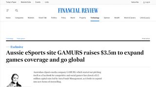 
                            7. Aussie eSports site GAMURS raises $3.5m to expand games ...