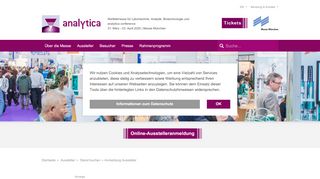 
                            4. Aussteller-Anmeldung und Standinformationen | analytica