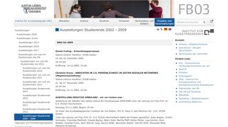
                            7. Ausstellungen Studierende 2002 - 2009 — Institut für Kunstpädagogik ...